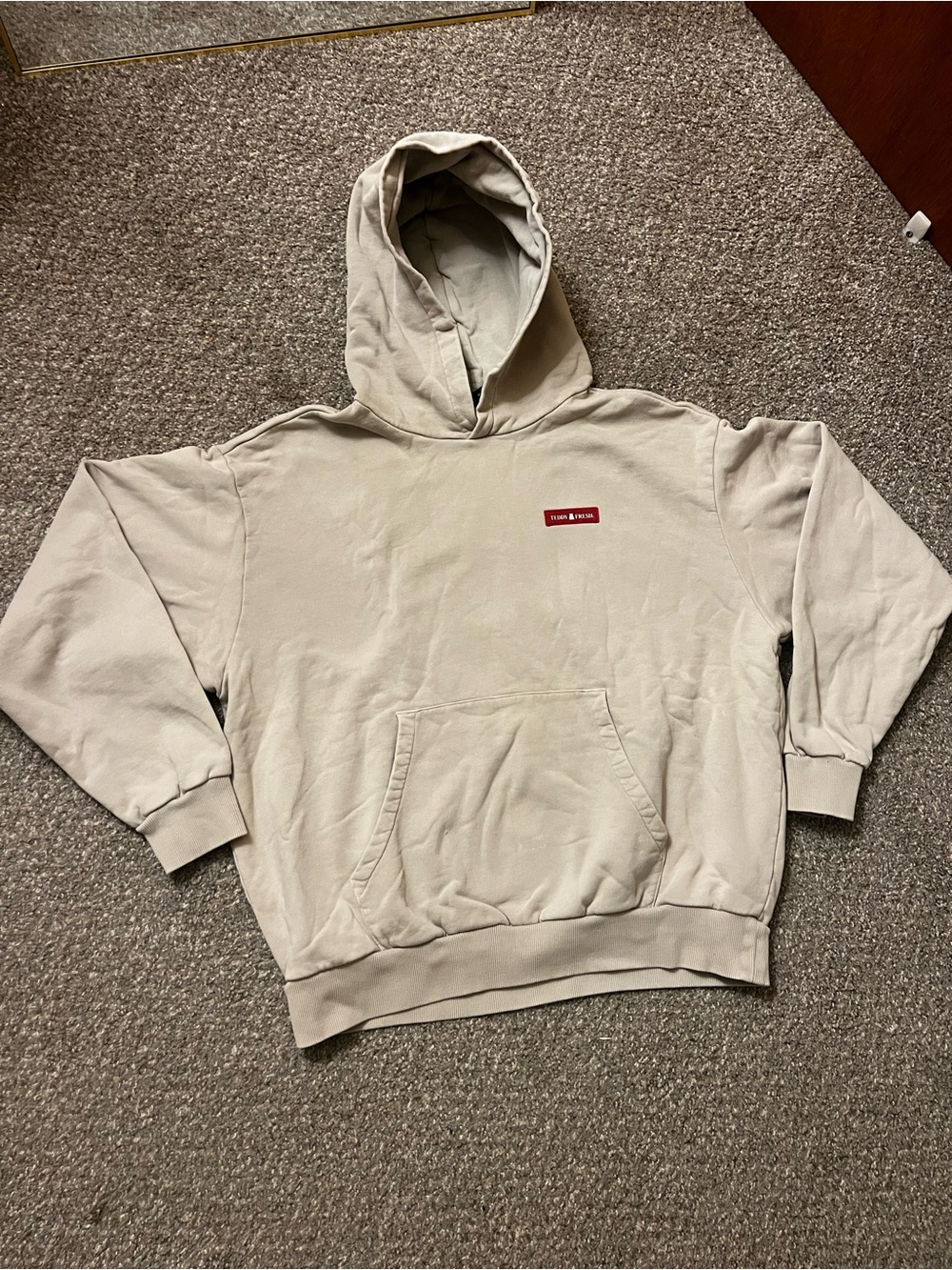 Teddy Fresh Men’s Beige Pullover Hoodie M